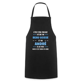 Andr - Tablier de cuisine - noir - Devant - AI Model Male 185 dark (185cm)