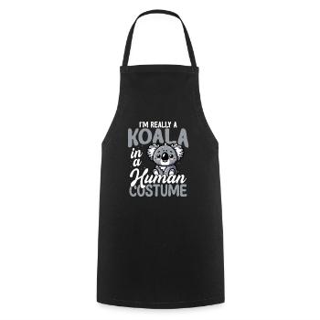 Koala En Costume D’humain Drôle - Tablier de cuisine - noir - Devant - AI Model Male 185 dark (185cm)