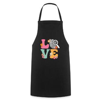 Amour Enquêteur médico-légal Scientifique médico-légal - Tablier de cuisine - noir - Devant - AI Model Male 185 dark (185cm)