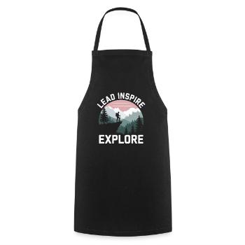 Scout Guide Scout Camping - Cooking Apron - black - Front - AI Model Male 185 dark (185cm)