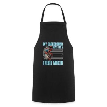 Music Teacher My Background Say's I'm Educator - Cooking Apron - black - Front - AI Model Male 185 dark (185cm)