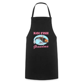 Poisson Koi Grandma Koi Nishikigoi Cadeau - Tablier de cuisine - noir - Devant - AI Model Male 185 dark (185cm)