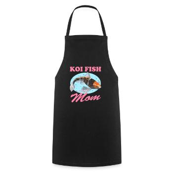 Poisson Koi Maman Koi Nishikigoi Cadeau - Tablier de cuisine - noir - Devant - AI Model Male 185 dark (185cm)