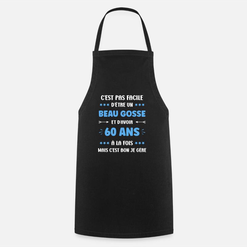 60 ANS - Tablier de cuisine - noir