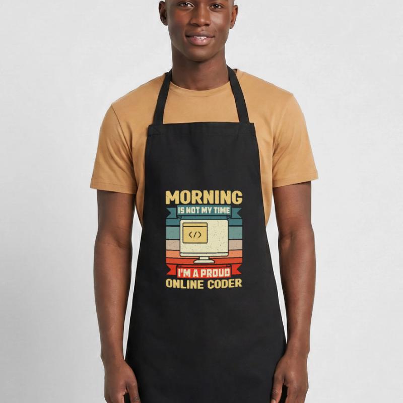 Online Coder Morning Is Not My Time Programmer Cooking Apron