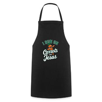Carrot Jesus Faith Christ Carrot - Cooking Apron - black - Front - AI Model Male 185 dark (185cm)