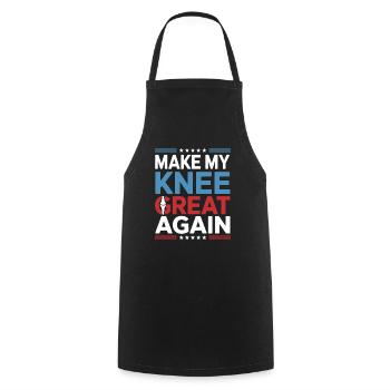 Rendre mon genou à nouveau grand. Drôle de récupération - Tablier de cuisine - noir - Devant - AI Model Male 185 dark (185cm)