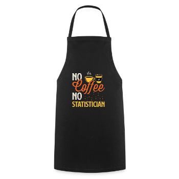 Statisticien Pas de café Pas de comptable Amateur de café - Tablier de cuisine - noir - Devant - AI Model Male 185 dark (185cm)