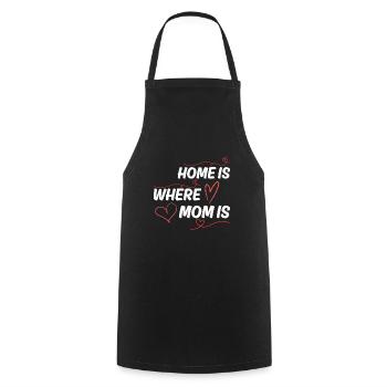 Loving Mom Saying Mom Gift Idea - Cooking Apron - black - Front - AI Model Male 185 dark (185cm)
