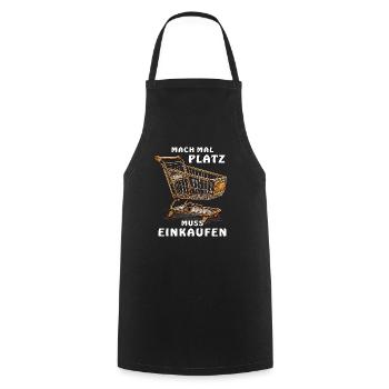 PANIER D’ACHAT FAIRE DE LA PLACE DOIT FAIRE SES ACHATS - Tablier de cuisine - noir - Devant - AI Model Male 185 dark (185cm)