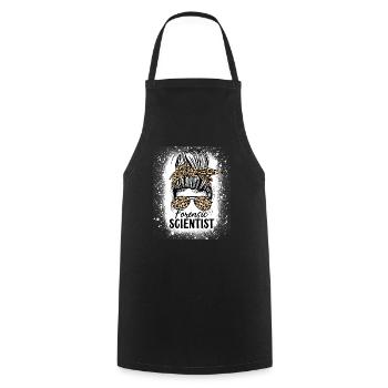 Forensic Scientist Messy Bun Funny Forensics - Cooking Apron - black - Front - AI Model Male 185 dark (185cm)