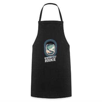 First time flying Travel Memory Sky - Cooking Apron - black - Front - AI Model Male 185 dark (185cm)