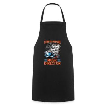 Music Director Coffee Choir Director Coffee Lover - Cooking Apron - black - Front - AI Model Male 185 dark (185cm)