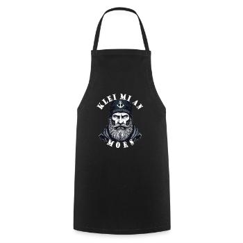 East Frisian North Sea Seaman Klei Mi An Mors - Cooking Apron - black - Front - AI Model Male 185 dark (185cm)