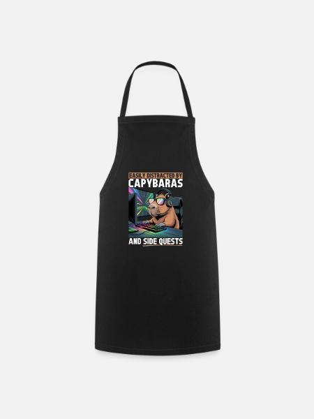 Capybara PC Gamer Gaming - Kochschürze - Schwarz