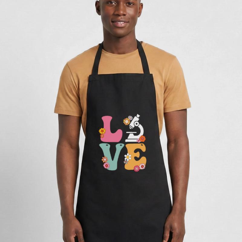 Love Medical Lab Scientist Boho Rainbow MLS Cooking Apron