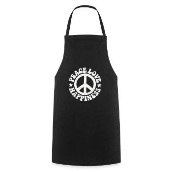 Peace Sign Peace Symbol Hippie Gift - Cooking Apron - black - Front - AI Model Male 185 dark (185cm)