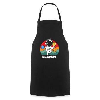 Galactic Adventure Astronaut Elf - Cooking Apron - black - Front - AI Model Male 185 dark (185cm)