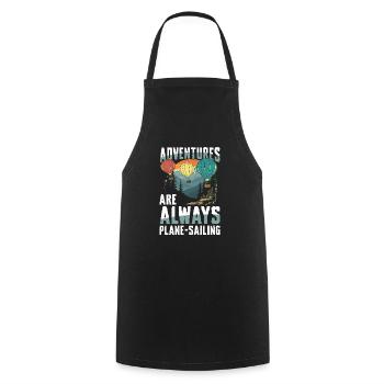 Adventures are always plane-sailing - Cooking Apron - black - Front - AI Model Male 185 dark (185cm)