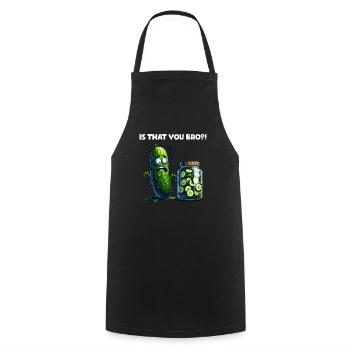 C’est toi mon frère ?! Cornichon de concombre Amateurs de concombre - Tablier de cuisine - noir - Devant - AI Model Male 185 dark (185cm)