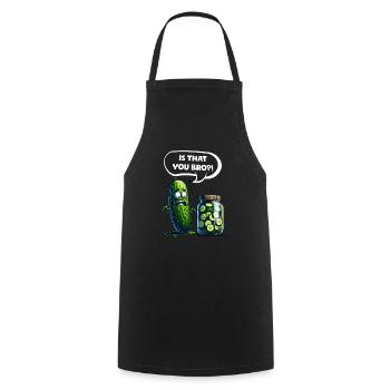 C’est toi mon frère ?! Cornichon de concombre Amateurs de concombre - Tablier de cuisine - noir - Devant - AI Model Male 185 dark (185cm)