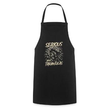 Serious About Tarantulas Pet Spider Owner - Cooking Apron - black - Front - AI Model Male 185 dark (185cm)