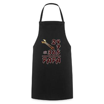 24-7-365 PAPA - Tablier de cuisine - noir - Devant - AI Model Male 185 dark (185cm)
