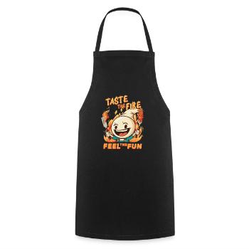 Hibachi Teppanyaki Japanese Cuisine - Cooking Apron - black - Front - AI Model Male 185 dark (185cm)