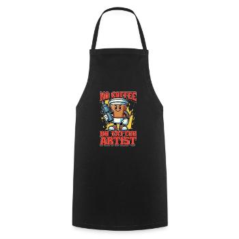Tattoo Artist No Coffee No Tattooist Coffee Lover - Cooking Apron - black - Front - AI Model Male 185 dark (185cm)