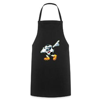 Dabbing Fußball Lustiger Fußball - Kochschürze - Schwarz - Vorne - AI Model Male 185 dark (185cm)