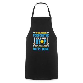 Météorologie amusante Passionnés de météo - Tablier de cuisine - noir - Devant - AI Model Male 185 dark (185cm)