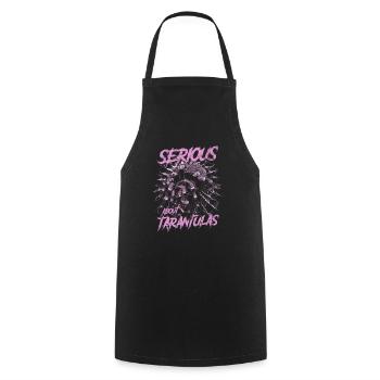 Serious About Tarantulas Pet Spider Owner - Cooking Apron - black - Front - AI Model Male 185 dark (185cm)