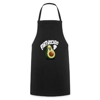 Drôle d’avocat pet pet fartvocado - Tablier de cuisine - noir - Devant - AI Model Male 185 dark (185cm)