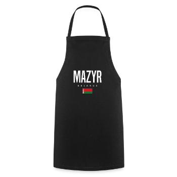 Mazyr Belarus Weißrussland - Kochschürze - Schwarz - Vorne - AI Model Male 185 dark (185cm)