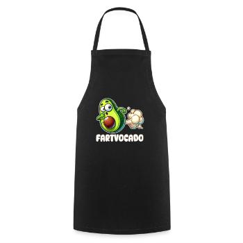 Lustige Avocado Furzen Pupsen Fartvocado - Kochschürze - Schwarz - Vorne - AI Model Male 185 dark (185cm)