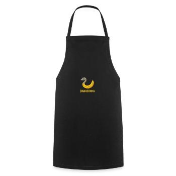 Banana Snake Cartoon – Banaconda - Cooking Apron - black - Front - AI Model Male 185 dark (185cm)