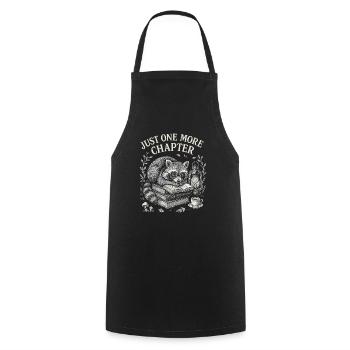 Bookworm : Plus qu’un chapitre - Tablier de cuisine - noir - Devant - AI Model Male 185 dark (185cm)