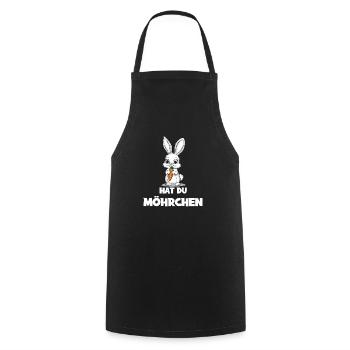 Hat Du Möhrchen Süßer Hasenlook Für Tierfreunde - Kochschürze - Schwarz - Vorne - AI Model Male 185 dark (185cm)