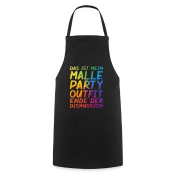 C’est ma tenue de fête Malle - Tablier de cuisine - noir - Devant - AI Model Male 185 dark (185cm)