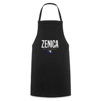 Zenica Bosnien und Herzegowina - Kochschürze - Schwarz - Vorne - AI Model Male 185 dark (185cm)