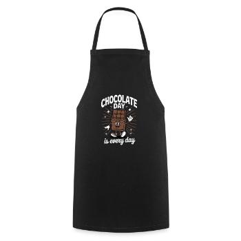 Chocolate Day Every Day Chocolate Bar - Kochschürze - Schwarz - Vorne - AI Model Male 185 dark (185cm)