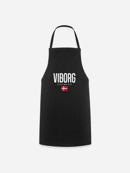 Viborg, Denmark - Cooking Apron - black
