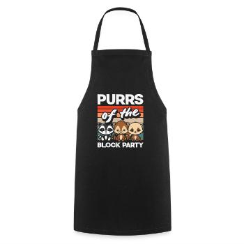 Support local street cats - Cooking Apron - black - Front - AI Model Male 185 dark (185cm)