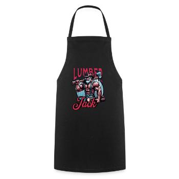 Lumberjack with Axe - Lumberjack - Cooking Apron - black - Front - AI Model Male 185 dark (185cm)