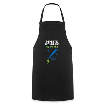 Clinical Lab Tech Diagnostic Science Data Nerd - Cooking Apron - black - Front - AI Model Male 185 dark (185cm)