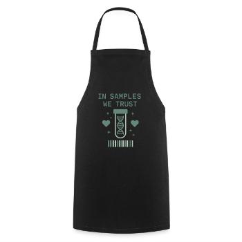 Clinical Lab Tech Diagnostic Science Data Nerd - Cooking Apron - black - Front - AI Model Male 185 dark (185cm)