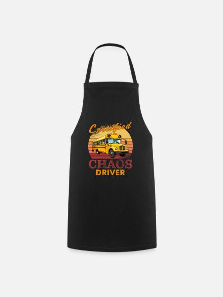 Schulbus CERIFIED CHAOS DRIVER - Kochschürze - Schwarz