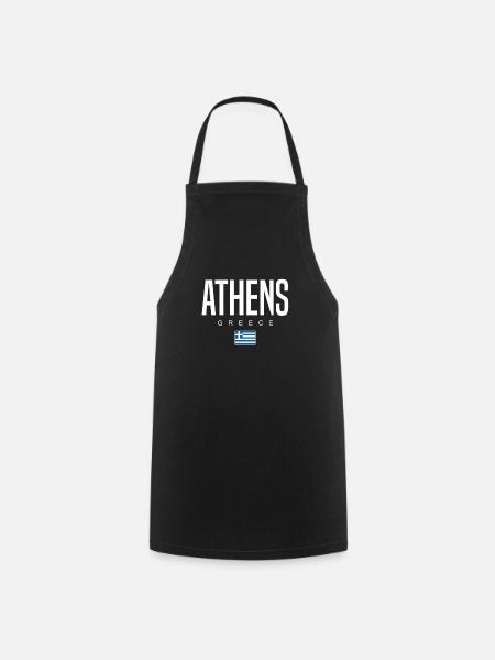Athen Griechenland - Kochschürze - Schwarz