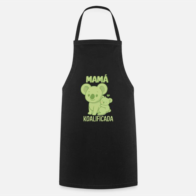 Mamá Koalificada Dia De La Madre Divertida Koala - Cooking Apron - black