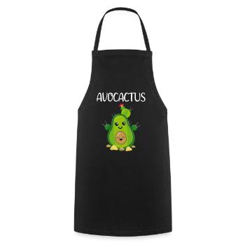 Avocado Cactus Avocactus Gift Cute Funny - Cooking Apron - black - Front - AI Model Male 185 dark (185cm)